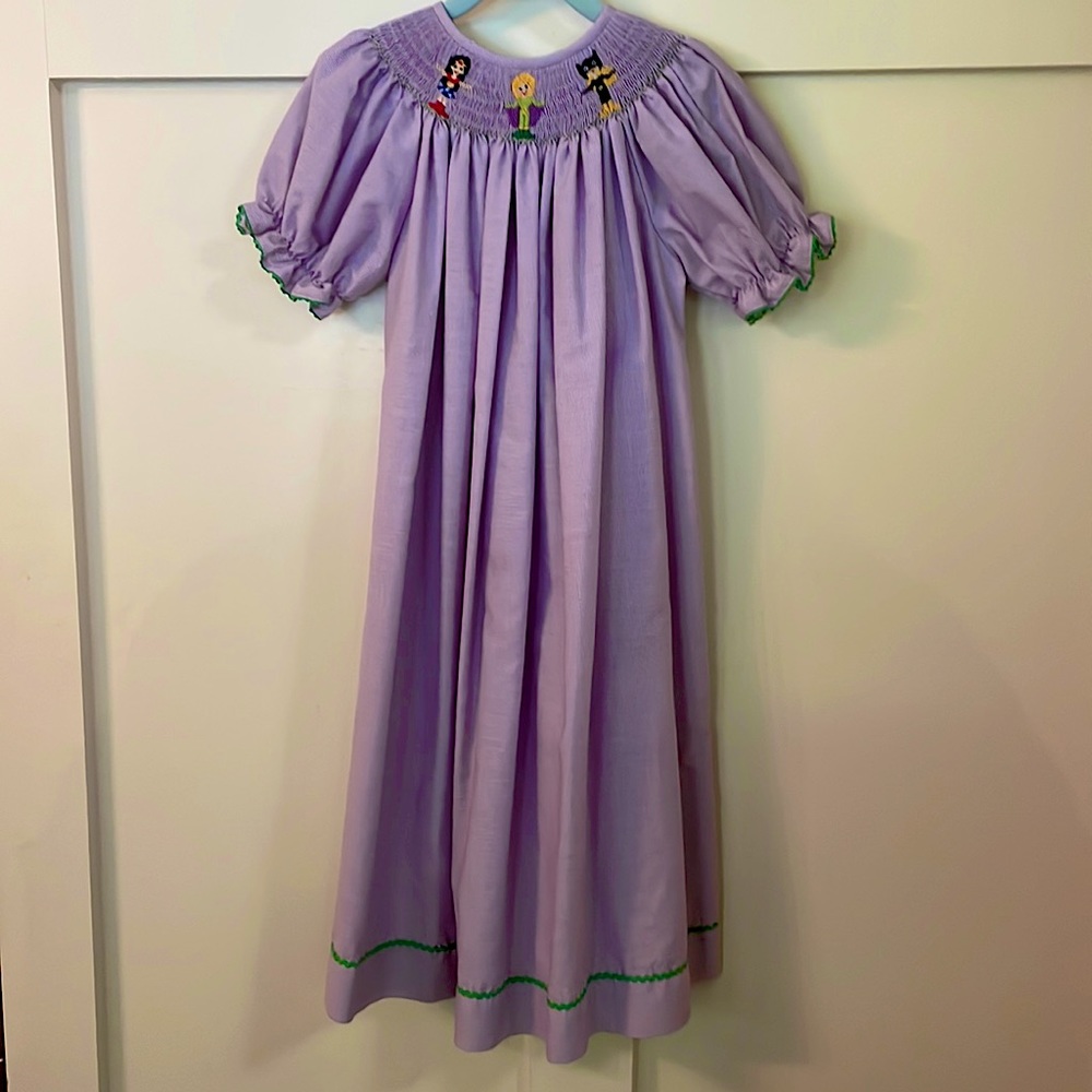 Girls Superhero/Halloween Smocked Dress